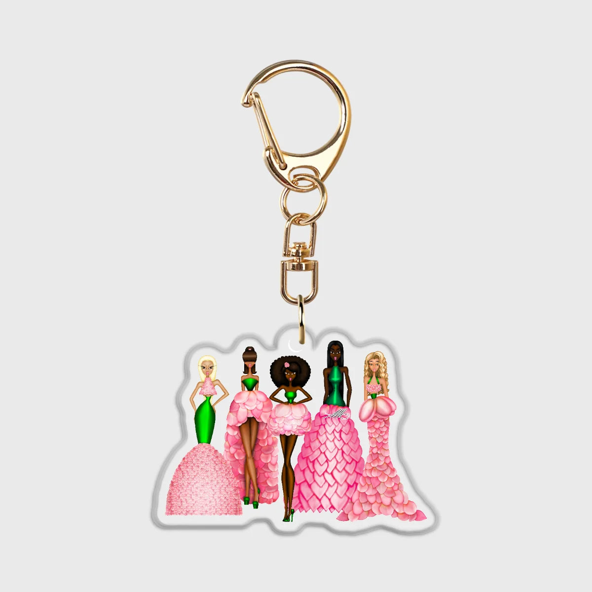 Petal Gowns Epoxy Keychain