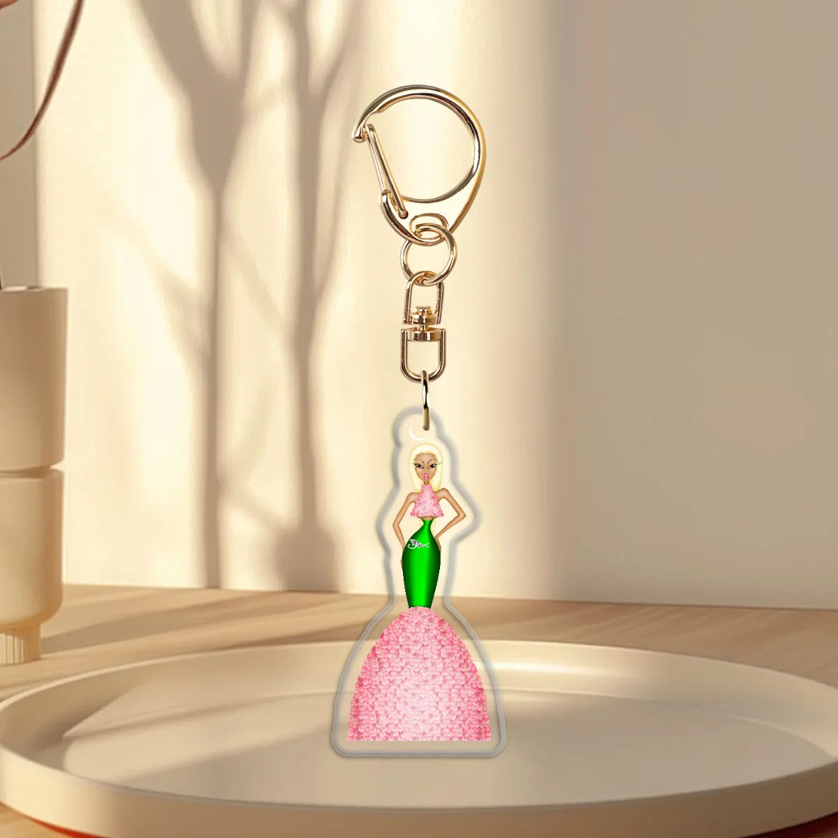 Mermaid Petal Gown Epoxy Keychain