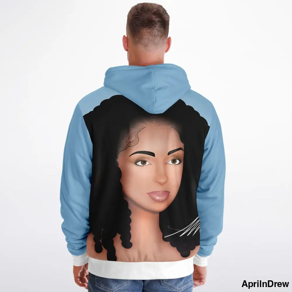 Zip Up Hoodie with Fleece Lining Microfleece Ziphoodie - AOP