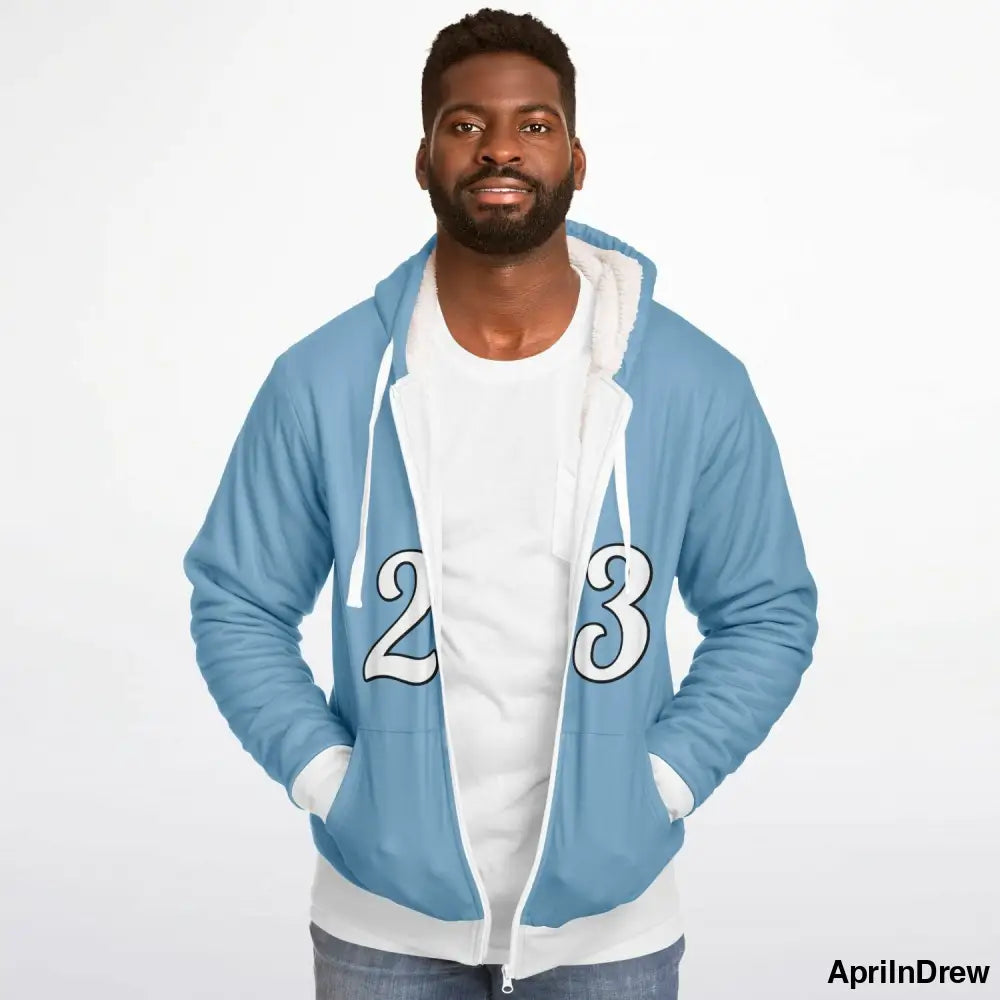 Zip Up Hoodie with Fleece Lining Microfleece Ziphoodie - AOP