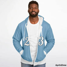 Load image into Gallery viewer, Zip Up Hoodie with Fleece Lining Microfleece Ziphoodie - AOP