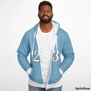 Zip Up Hoodie with Fleece Lining Microfleece Ziphoodie - AOP