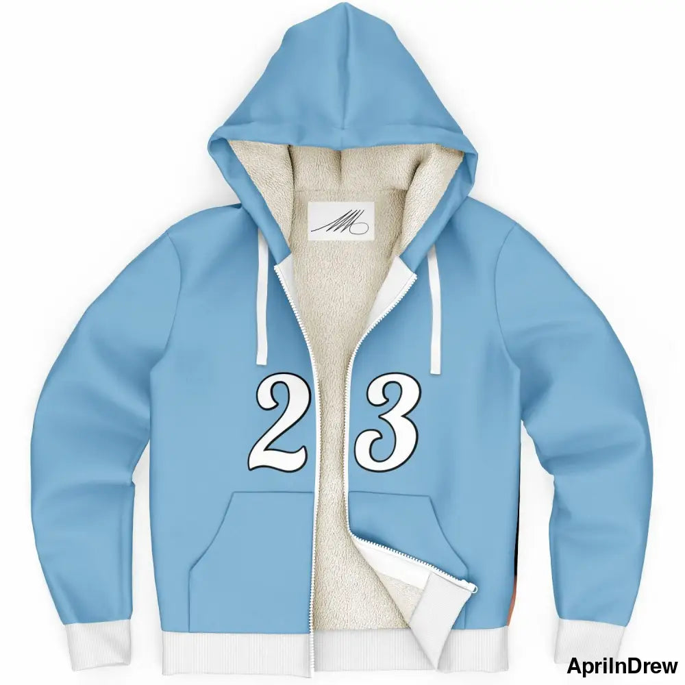 Zip Up Hoodie with Fleece Lining Microfleece Ziphoodie - AOP