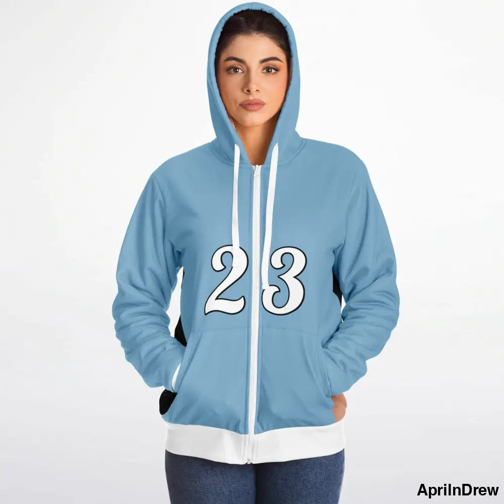 Zip Up Hoodie with Fleece Lining Microfleece Ziphoodie - AOP