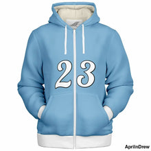 Load image into Gallery viewer, Zip Up Hoodie with Fleece Lining XS Microfleece Ziphoodie - AOP